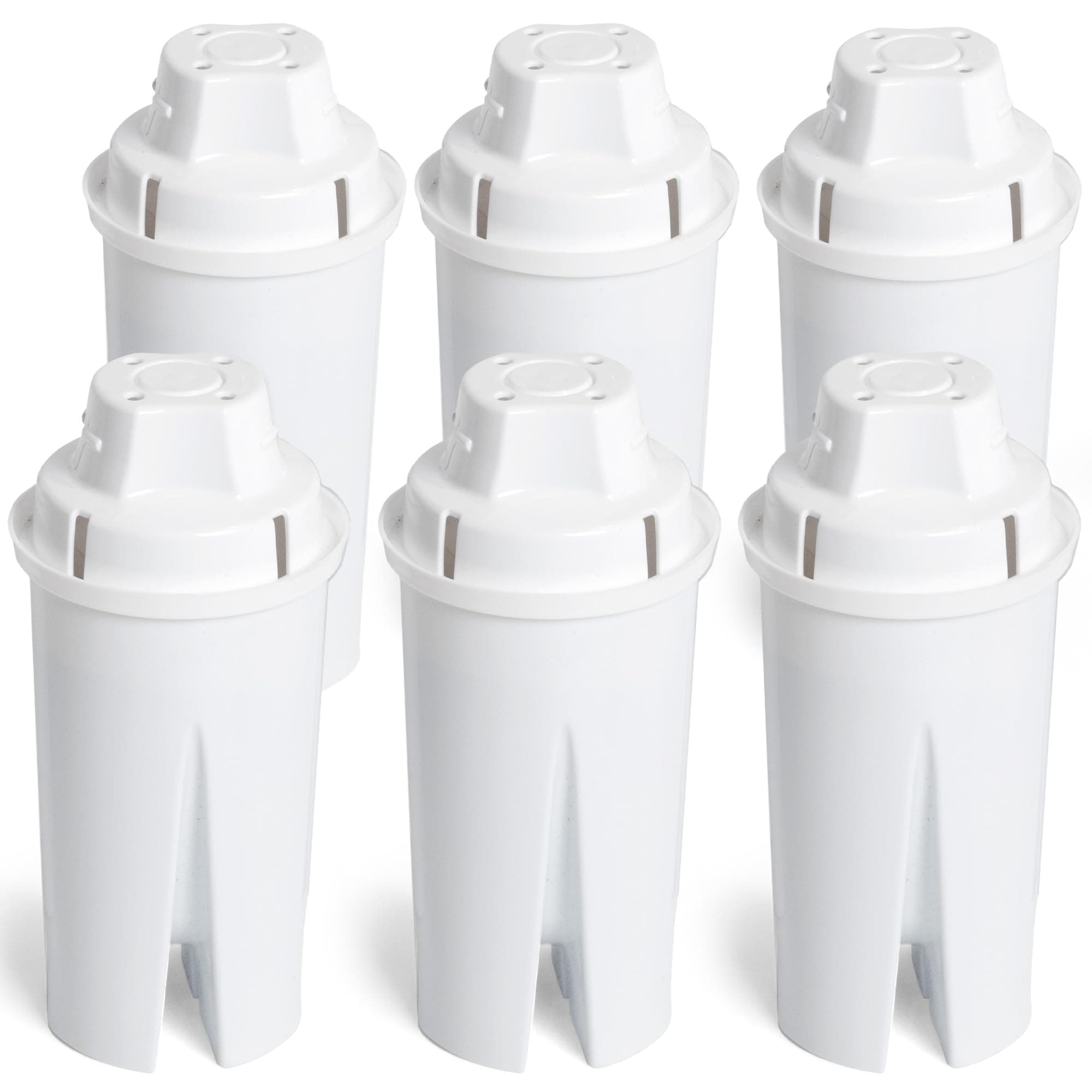 Amazon Basics Enhanced Replacement Water Filters for Pitchers, BPA-Free, WQA & NSF Certified, Compatible with Brita Pitchers & Drinking Water Filter Systems, 1 Year Supply, 6-Pack