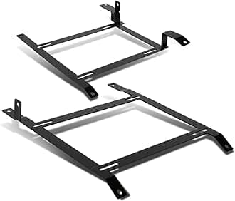 SBK-LM-350Z Pair of Low Mount Tensile Steel Seat Brackets Compatible with 350Z 03-09, Black