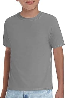 Boys T-Shirts Kids Short Sleeve Crewneck Solid Basic Tees Casual Tops 5-14 Years