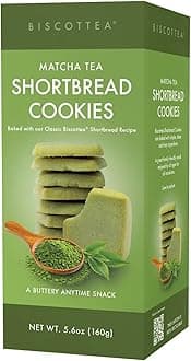 Matcha Green Tea Shortbread Cookies (8 Cookies)