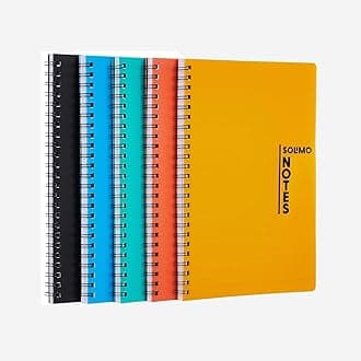 Notebooks, Spiral-Bound, Lightweight, Vibrant Colours (A5, 100 Pages, 70 GSM, Set of 5)