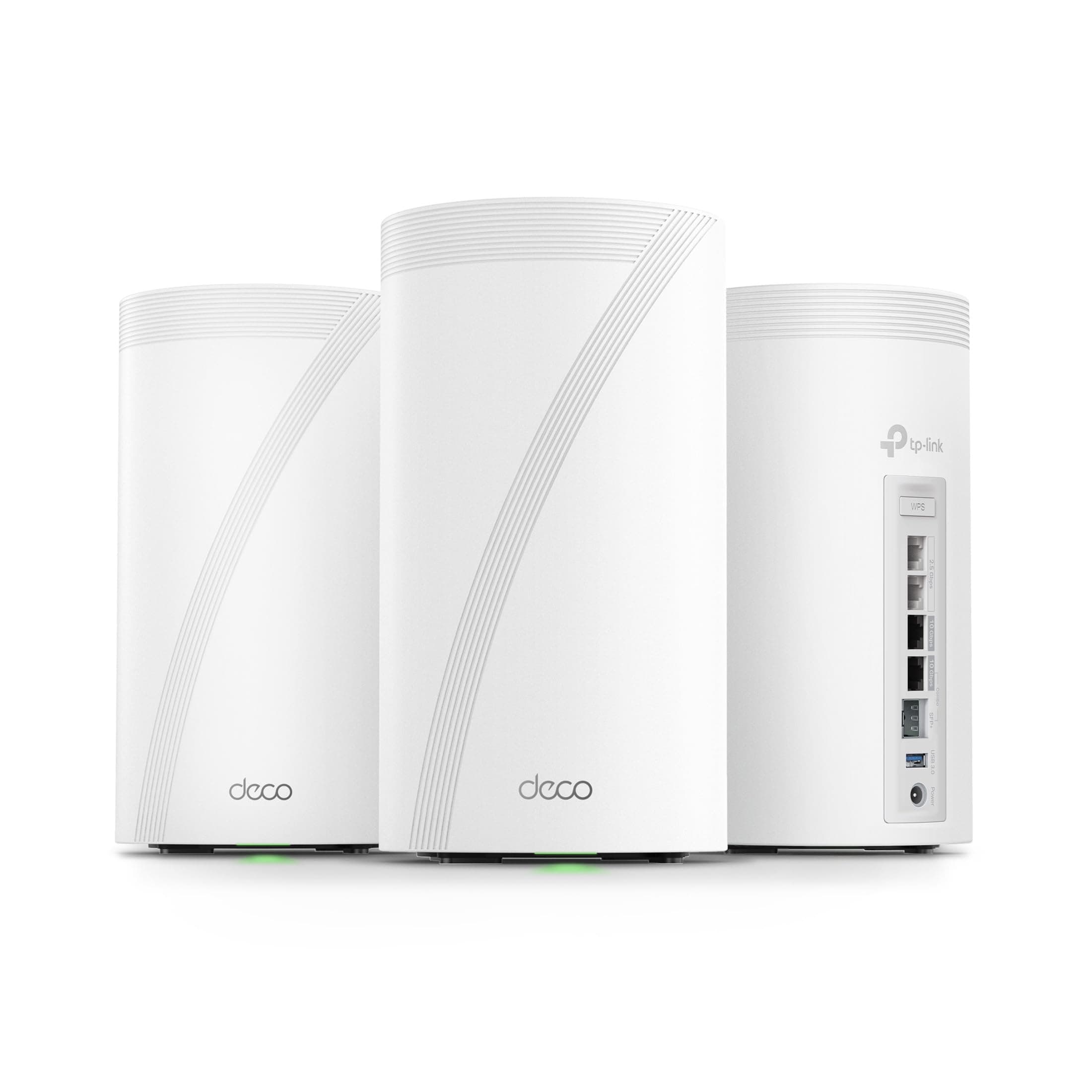 TP-Link Deco 7 Elite BE85 Tri-Band WiFi 7 BE22000 Whole Home Mesh System - 12-Stream 22 Gbps, 2X 10G + 2X 2.5G Ports, Wired Backhaul, 8X High-Gain Antennas, VPN, HomeShield, Free Expert Help (3-Pack)
