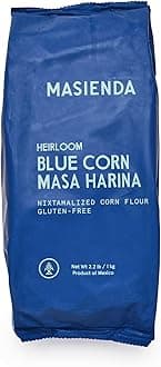 Masienda Heirloom Blue Corn Masa Harina/Flour 2.2 LB (Pack of 2) - Nixtamalized Corn Flour Perfect for Corn Tortillas, Tamales, Tostadas, Pupusas, Arepas and More. Gluten-Free, Non-GMO