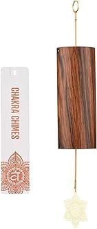 Mowind Chakra Chimes Natural Bamboo Wind Chimes Meditation Chord Windchime Wind Bell for Home Decoration Zen Mindfulness Sacral Chakra