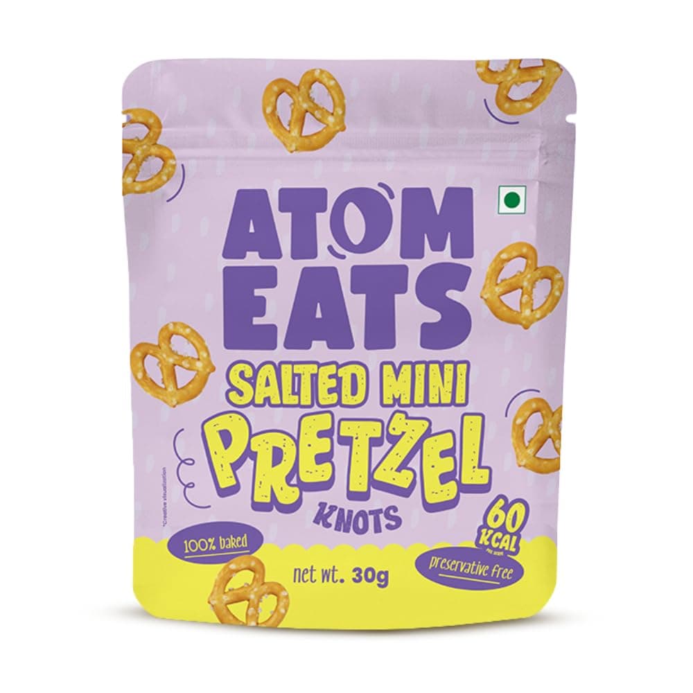 - Salted Pretzel Mini Knots 30g | 100% Baked | Savory Snacks, Crunchy Namkeen - Perfect for Snack Box, Parties, On-the-Go Versatile Food Items - Great for Dipping, Solo Snacking