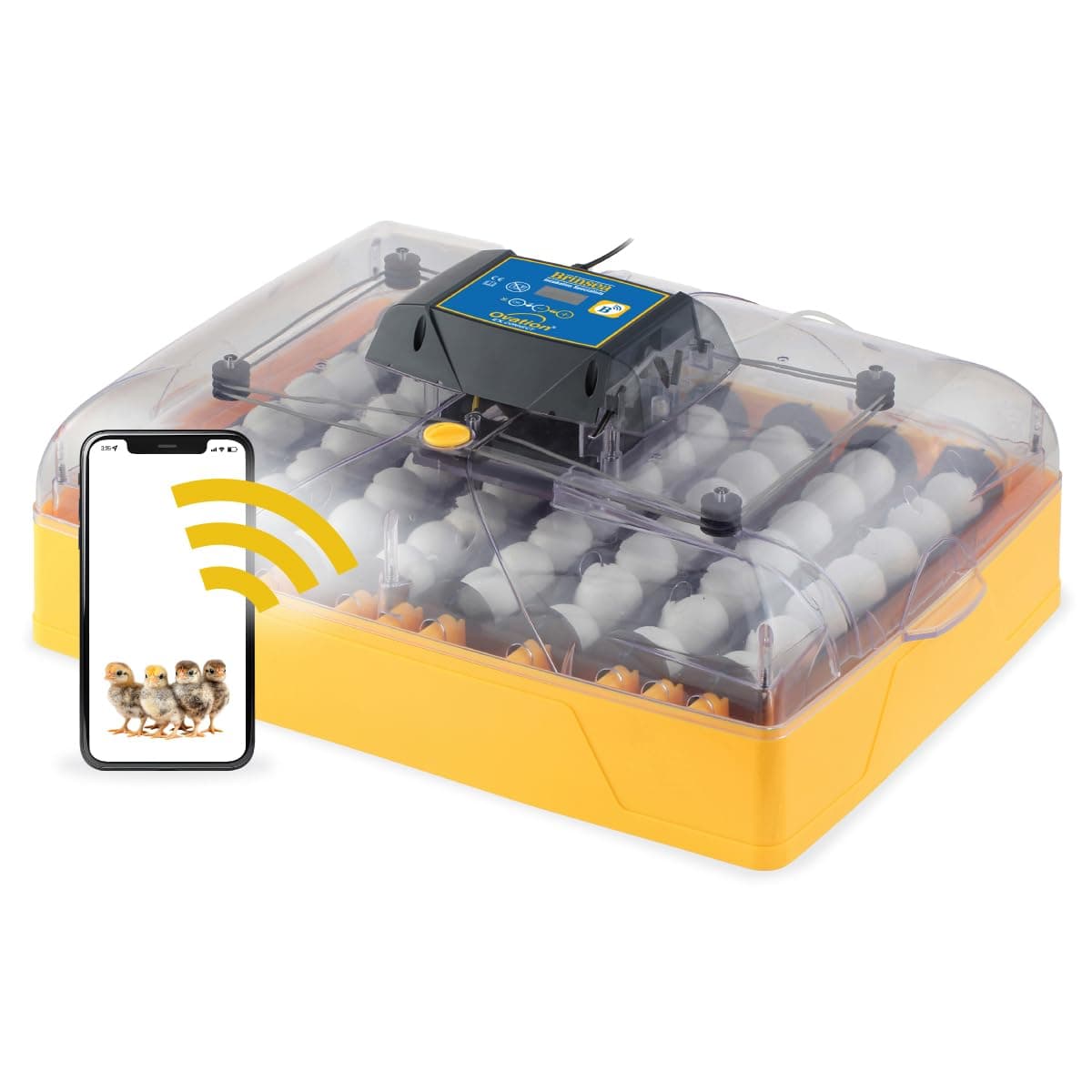 Brinsea Ovation 56 EX Connect App Controlled Egg Incubator with Automatic Egg Turning and Humidity Control for Hatching 56 Chicken, Duck, Other Eggs, Precision App-Driven Digital Controls and Alarms