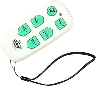 Universal Big Button TV Remote - EasyMote | DT-R08W. Backlit, Easy Use, Smart, Learning Television & Cable Box Controller, Perfect for Assisted Living Elderly Care. White TV Remote Control