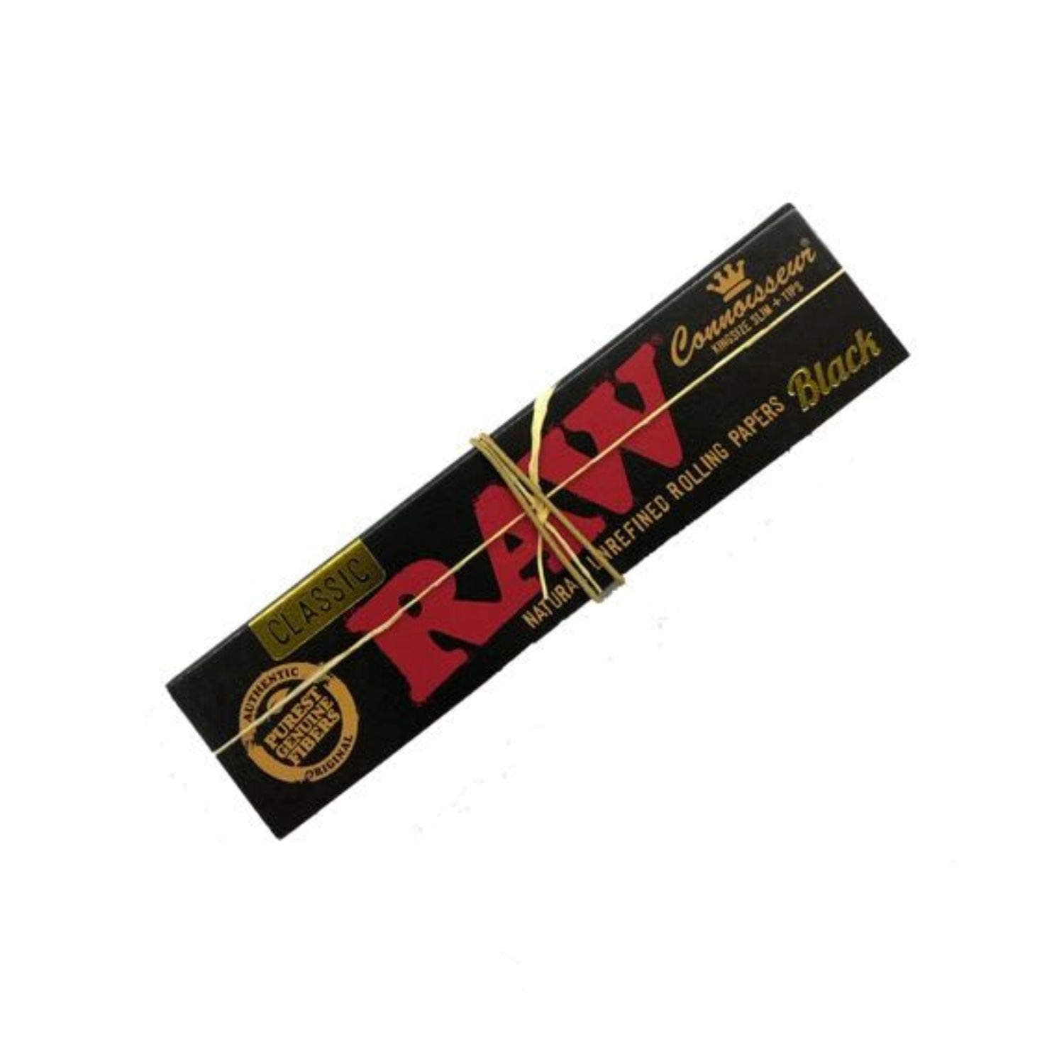 RAW Black Connoisseur - Rolling Paper with Tips