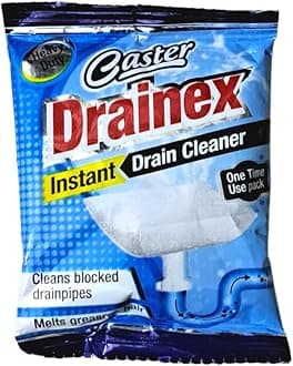AANIJ® Caster Drainex Instant Drain Cleaner Powder (50g x 10N), Removes Clogs, Blockages in Washbasin, Septic Tank, Sinks, Pipes within 30 Minutes