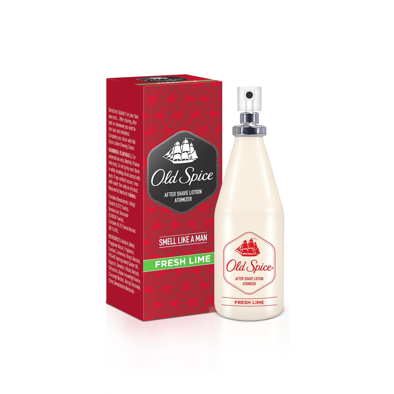 Old Spice ASL Atomised After Shave Lotion Fresh Lime - Cool, Aromatic and Fresh, 150ml