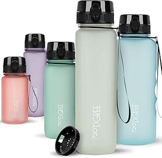 720°DGREE Water Bottle 650ml “uberBottle“ softTouch +Sieve - BPA-Free Tritan, Leakproof, Reusable Drinking Bottle - Sports Bottle for School, Fitness, Gym, Cycling, Travel, Office, Outdoor, Hiking