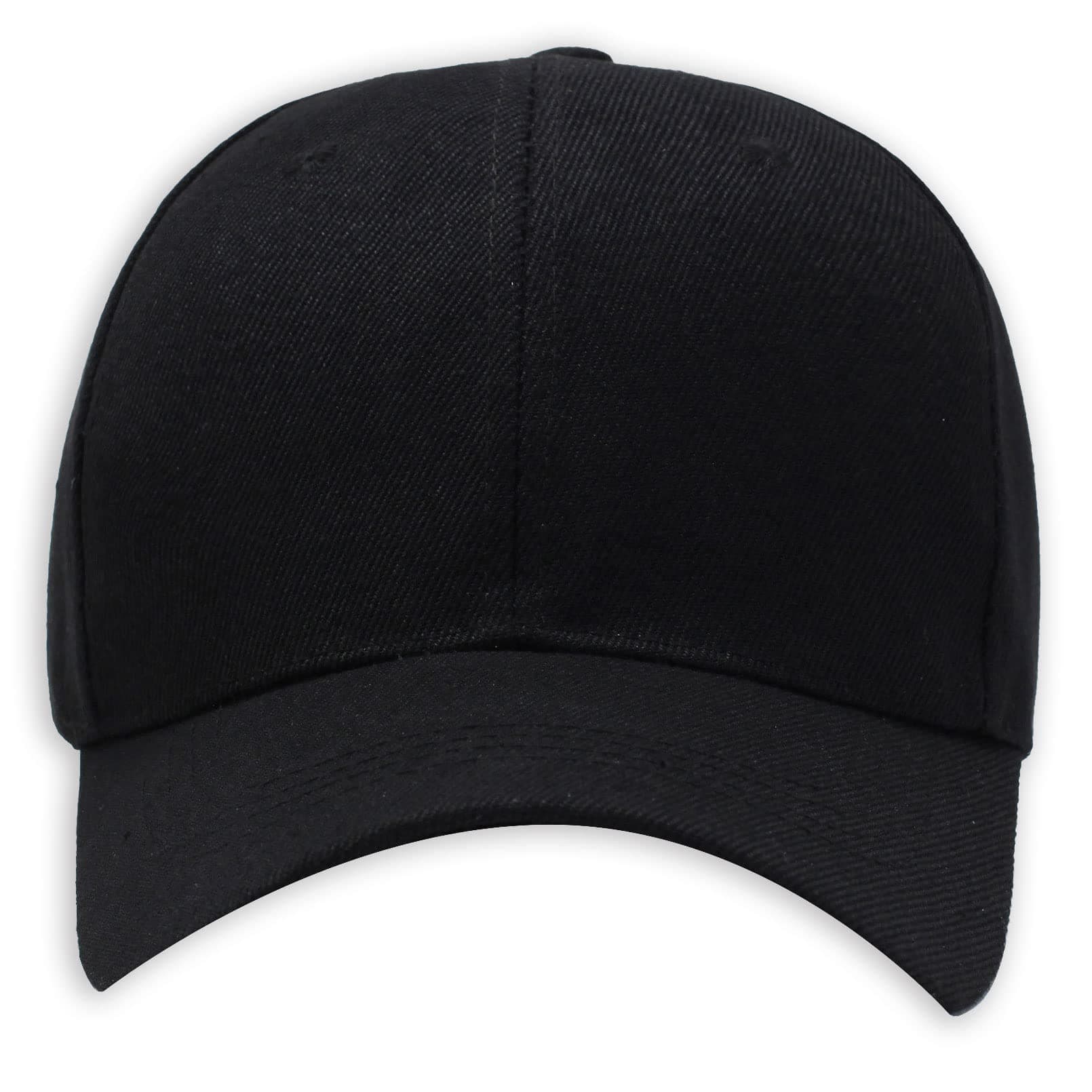Adjustable Black Baseball Hat for Men Boys
