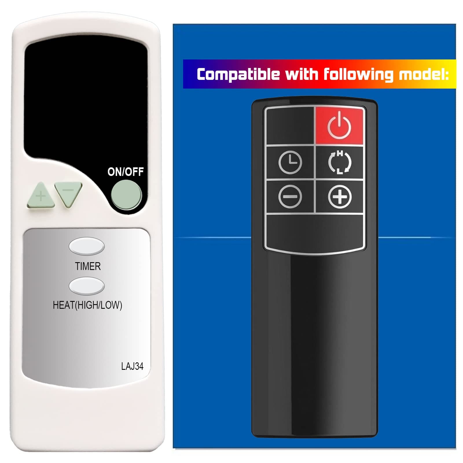 Replacement Remote Control for Lasko 2033683A 2033683 CC24910 Cyclonic Ceramic Heater