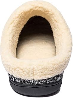 NewDenBer Men's Warm Memory Foam Suede Plush Fleece Lined Slip on Indoor Outdoor Clog House Slippers