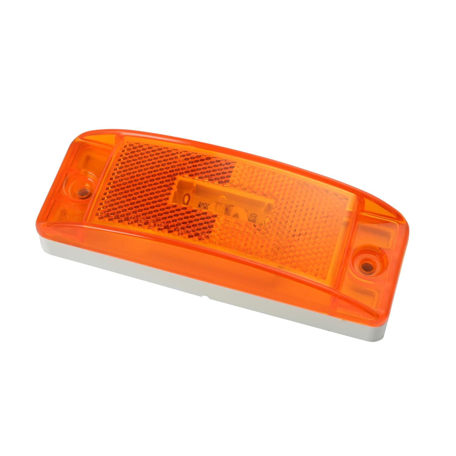 Grote 47073 Supernova Sealed Turtleback II LED Clearance Marker Light with Built-in Reflector and Male Pin - Amber