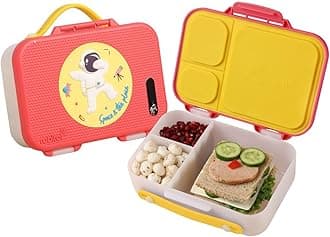 - rabitat Munchbee Bento Lunch Box 1000ml | 1+1 Year Brand Warranty | Tiffin Box for School | Kanjak Gifts for Girls | BPA Free, Leakproof & Durable Bento Design | Shyguy