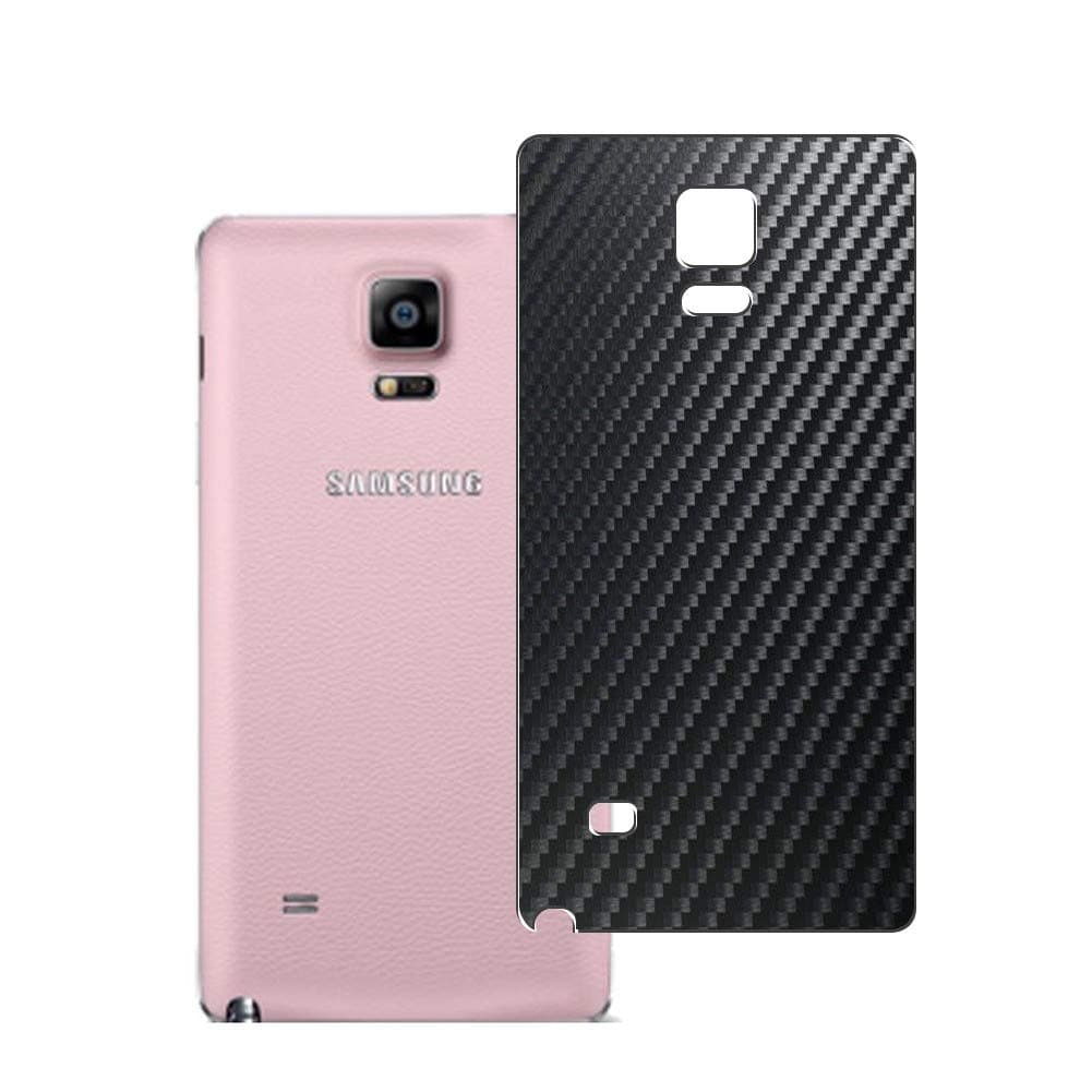 Vaxson 2-Pack Back Protector Film, compatible with Samsung Galaxy Note4 SM-910G Note 4 N910X N910F, Black Carbon Fiber Guard Cover Skin [Not Tempered Glass/Not Front Screen Protectors]