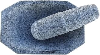 Mortar and Pestle Set Stone, Grey, 7inch (10 in)