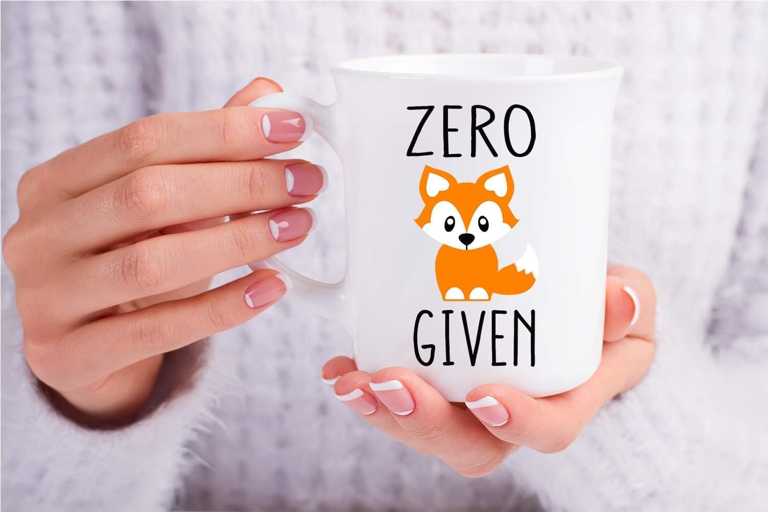 RYN® Printed design Zero Fox Given - Funny Mugs For Women, Boss, Friend, Employee, Coworker, or Spouse Oh For Fox Sake Funny Inspirational and Sarcasm Office Mug Sarcastic Cup 11onz