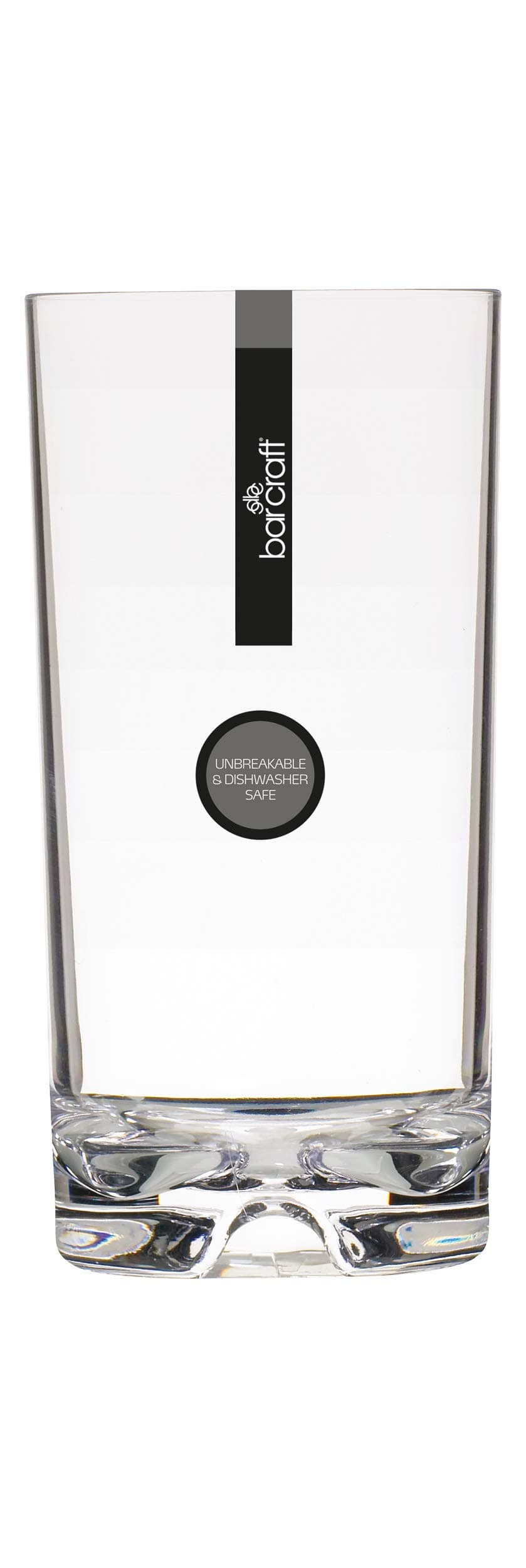 BarCraft KCPCHB Virtually Unbreakable Plastic Highball Glass, Large, 540 ml