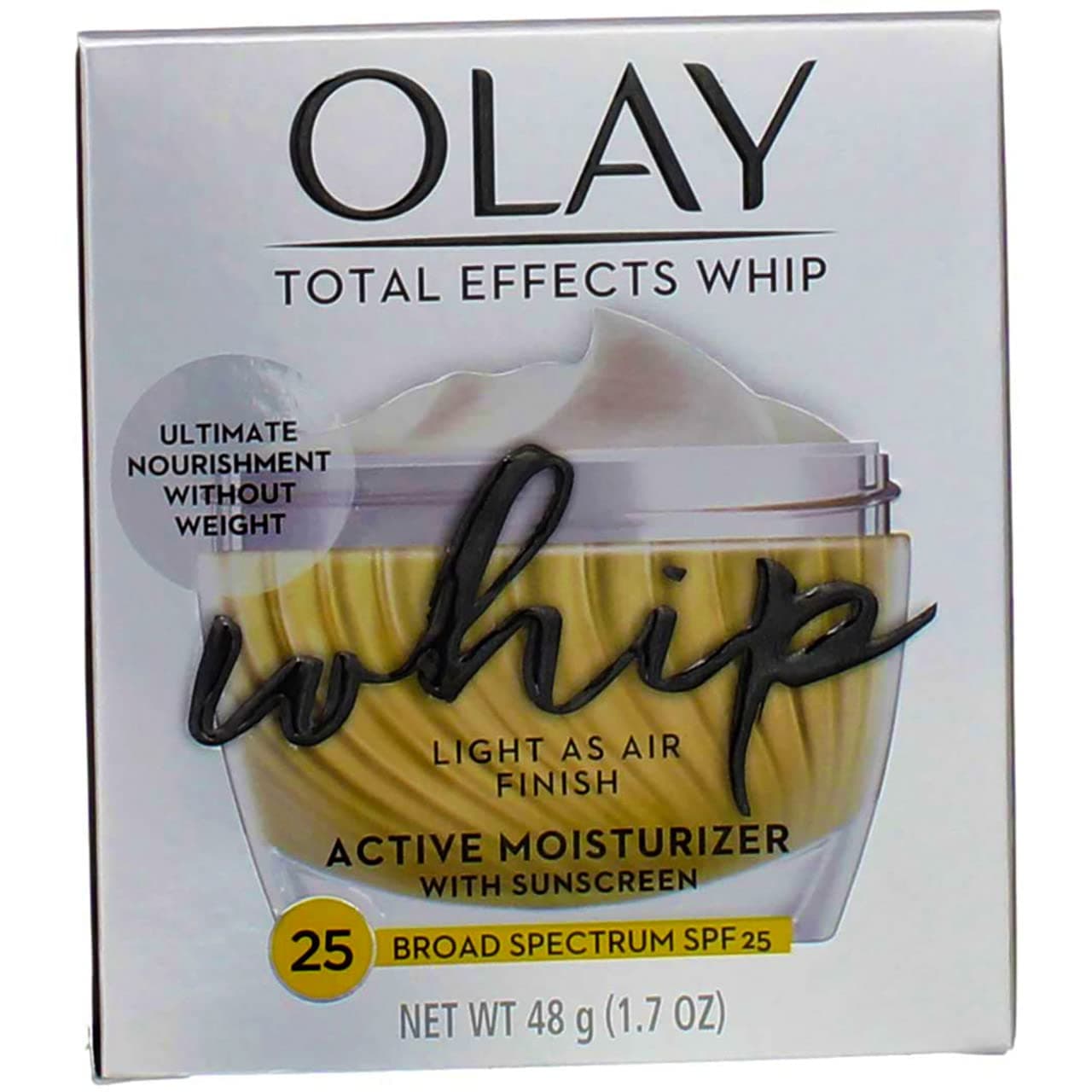 Total Effects Whip Active Moisturizer Spf#25 1.7 Ounce Jar (50ml) (2 Pack)