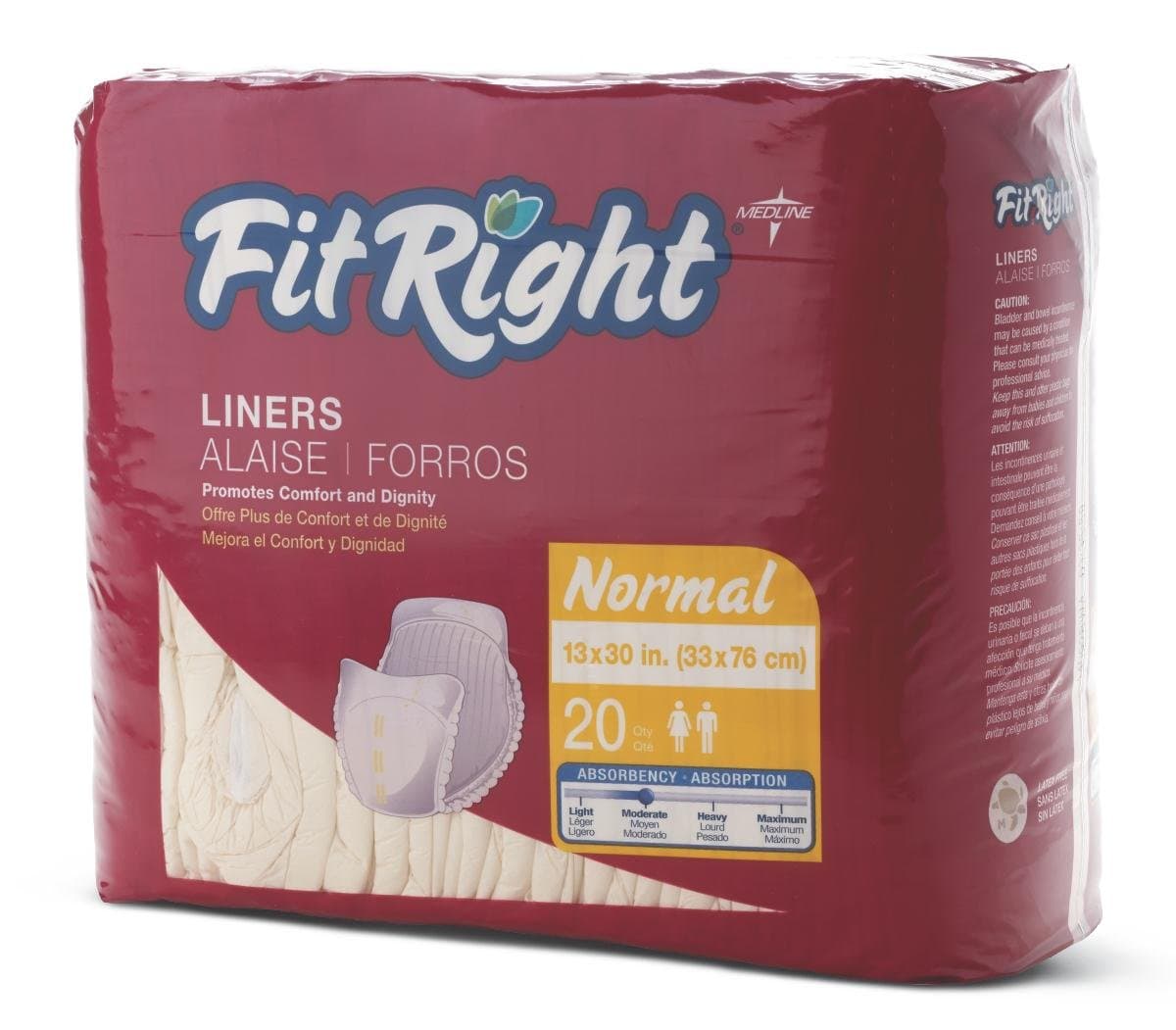 FitRight Incontinence Liners for Adults