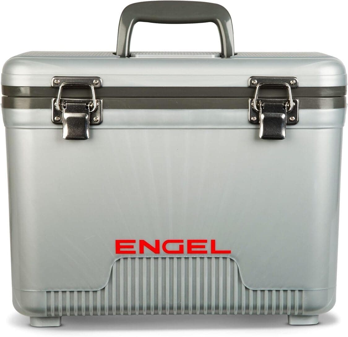ENGEL Cooler Box 12.3 L - Leak-Proof, Air Tight, Drybox Cooler for Camping, Fishing, Hiking,Picnic - Mini Ice Boxes Large Enough for 15 Cans, 38 x 25.4 x 28.5 CM Small Cool Box for Drinks and Food