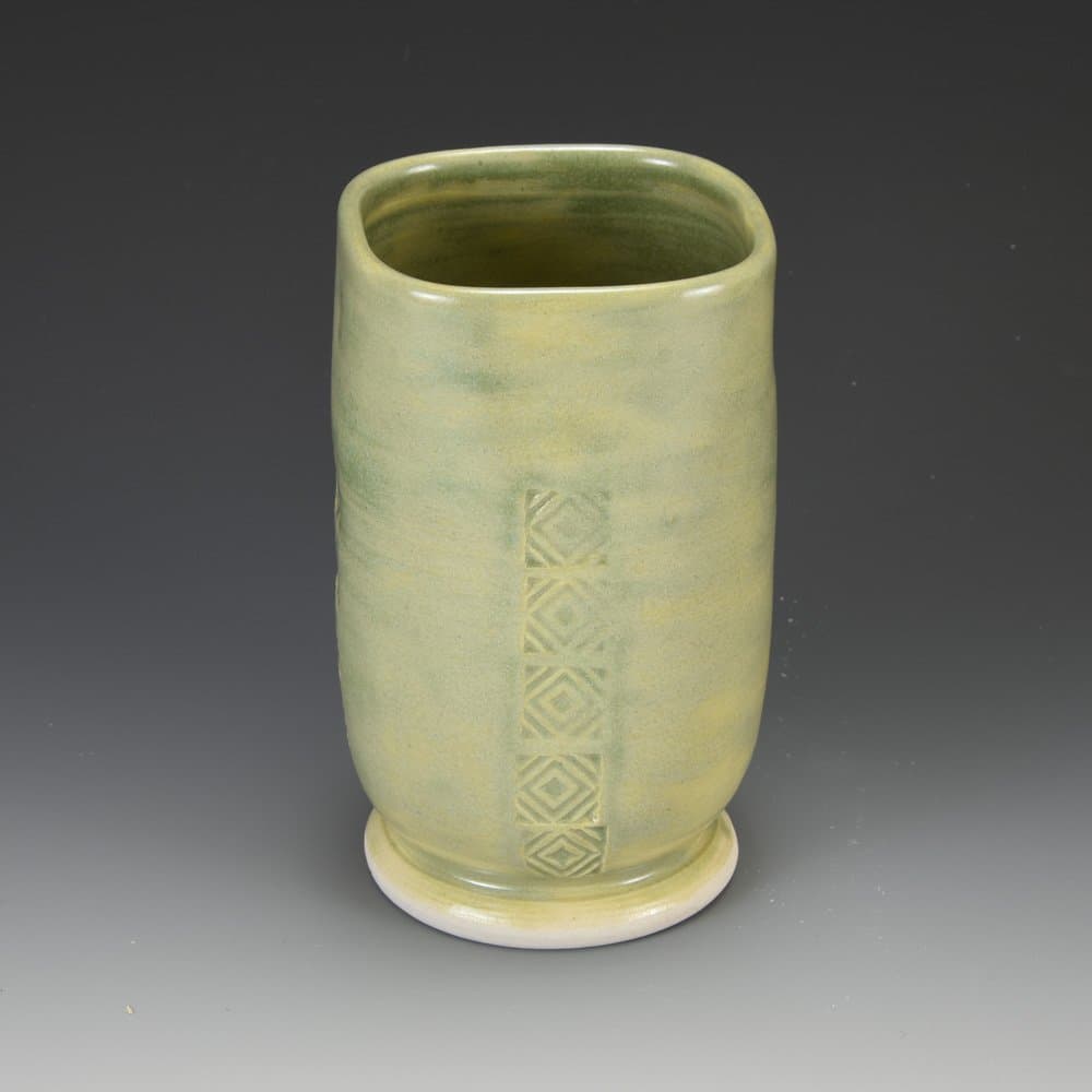 Porcelain Light Green Handmade Pottery Mug