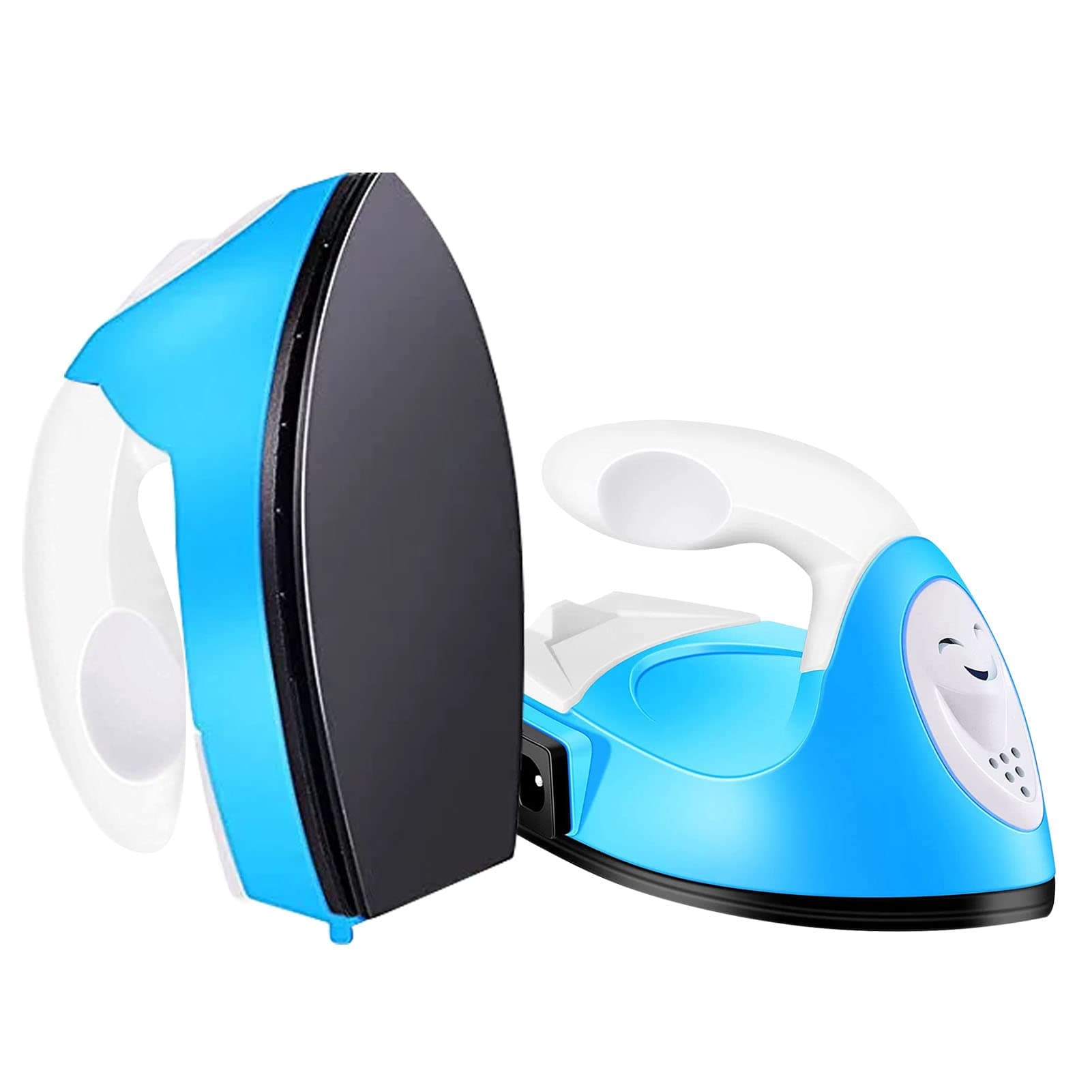 Mini Heat Press Small Iron Portable Heat Press Machine Mini Craft Iron with Charging Base Accessories for DIY T-Shirts, Shoes, Bag and Hats Heat Transfer Vinyl Projects (Blue)