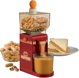 Mini Peanut Butter Machine, 500Ml Home Electric Grain Grinder Nut Butter Manufacturing for Coffee Corn Peanut Cashew Hazelnut Grain Mill