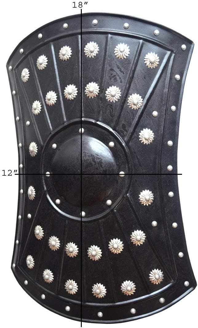 Medieval Barbarian Armor Templar Viking 18" Iron Shield ABS Rustic Vintage Home Decor Gifts