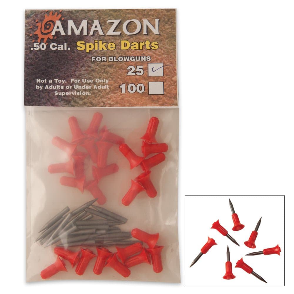 .50 Cal Blowgun Spike Darts 25 Per Pack