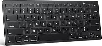 OMOTON Bluetooth Keyboard Compatible with Mac, Compact Wireless Keyboard Compatible with MacBook Pro/Air, iMac, Mac mini/Pro Laptop and PC (Black)