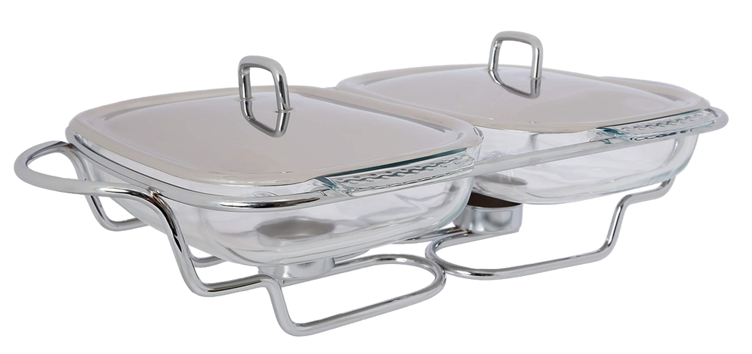 Chef Inox Food Warmer, Silver/Clearglass