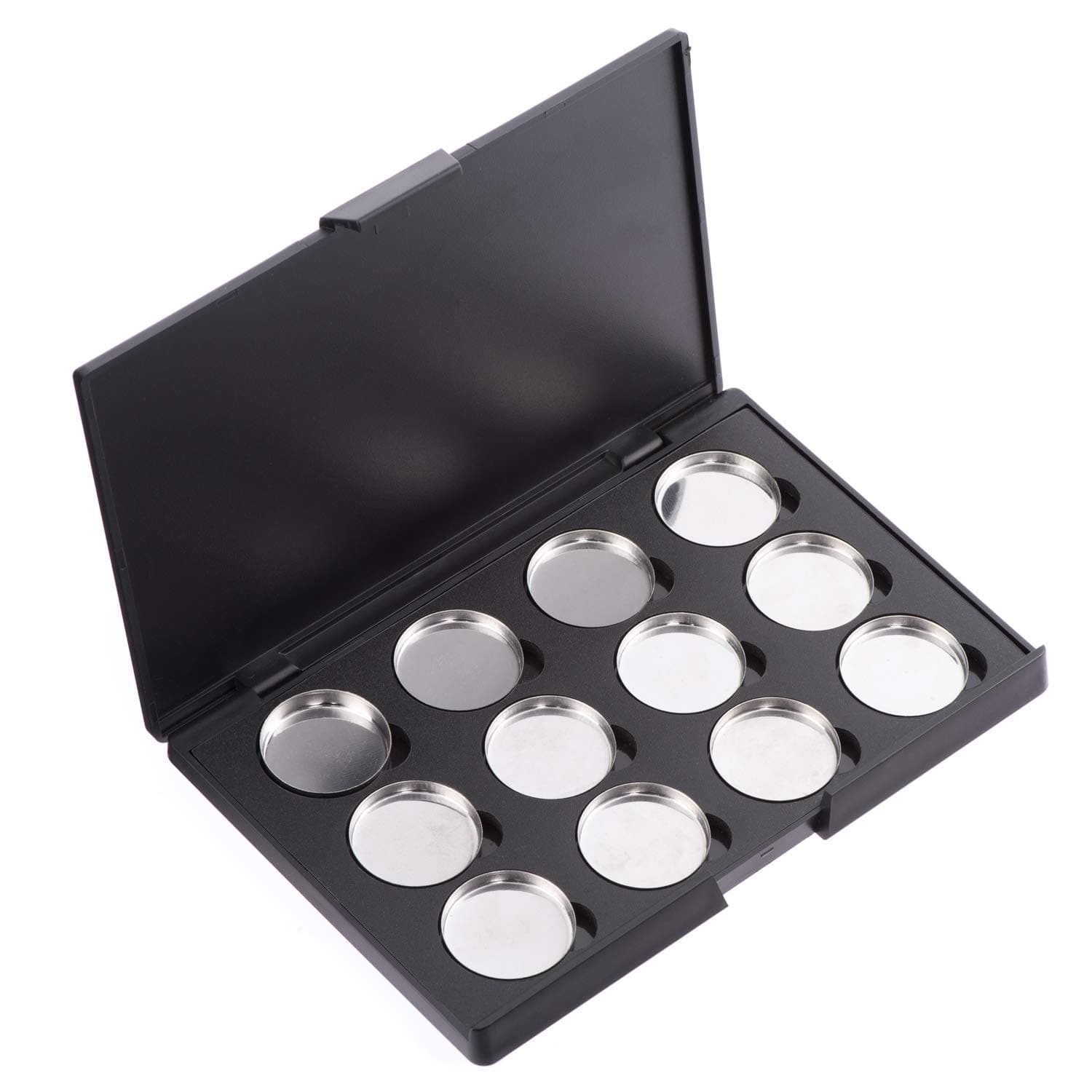 allwon empty magnetic eyeshadow makeup palette with 12pcs 26mm round metal pans