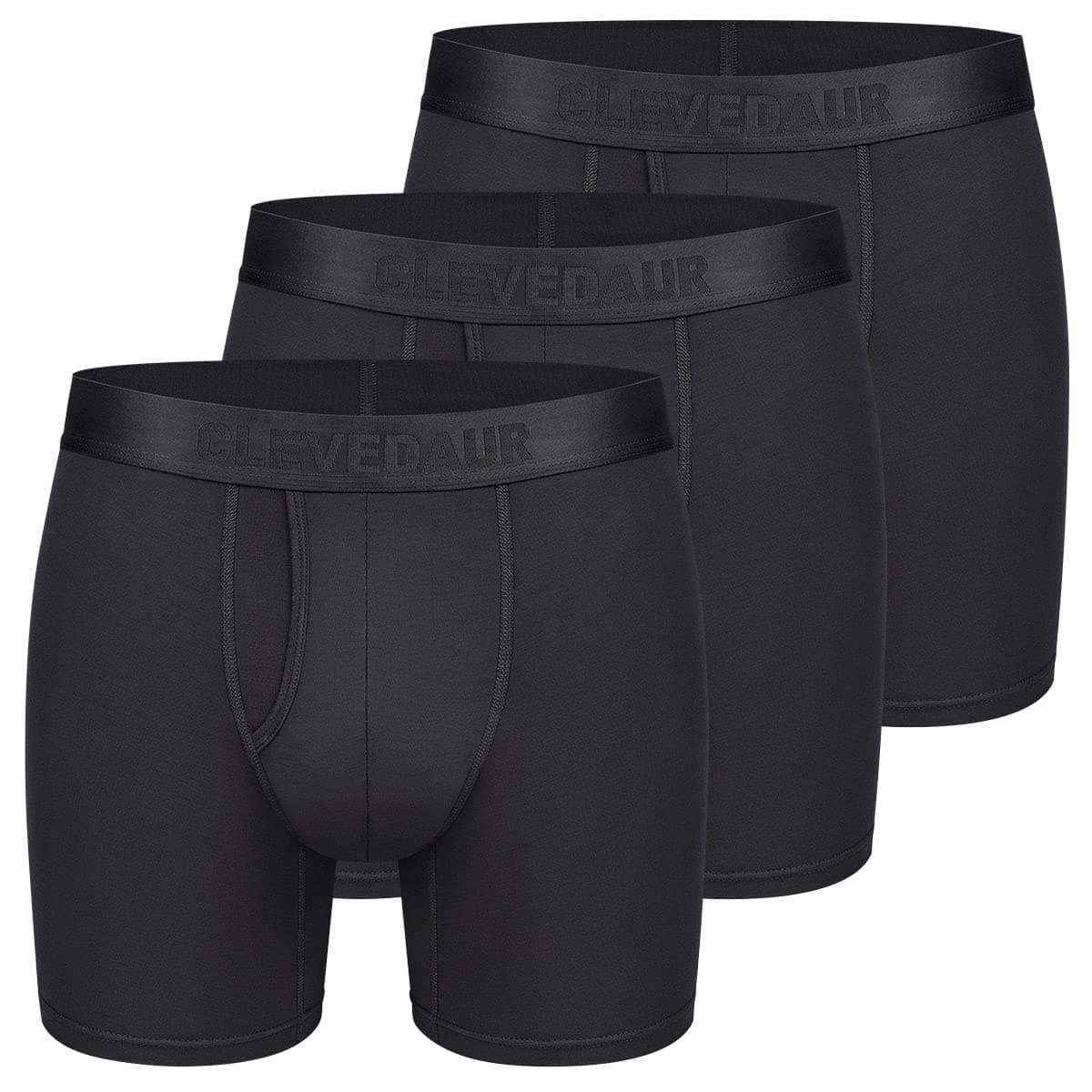 Men's Underwear 3 Pack Micro Modal Boxer Briefs Open Fly