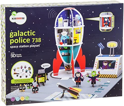 Krooom Galactic Police Space Station Playset