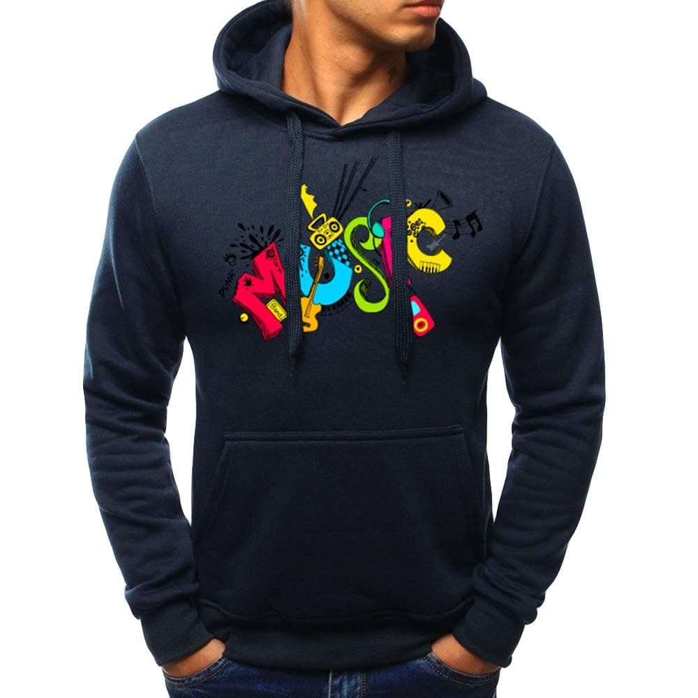 ANJUNIE Active Pullover Men's Autumn and Winter Sweatshirt New 3D Printed Hooded Sweater