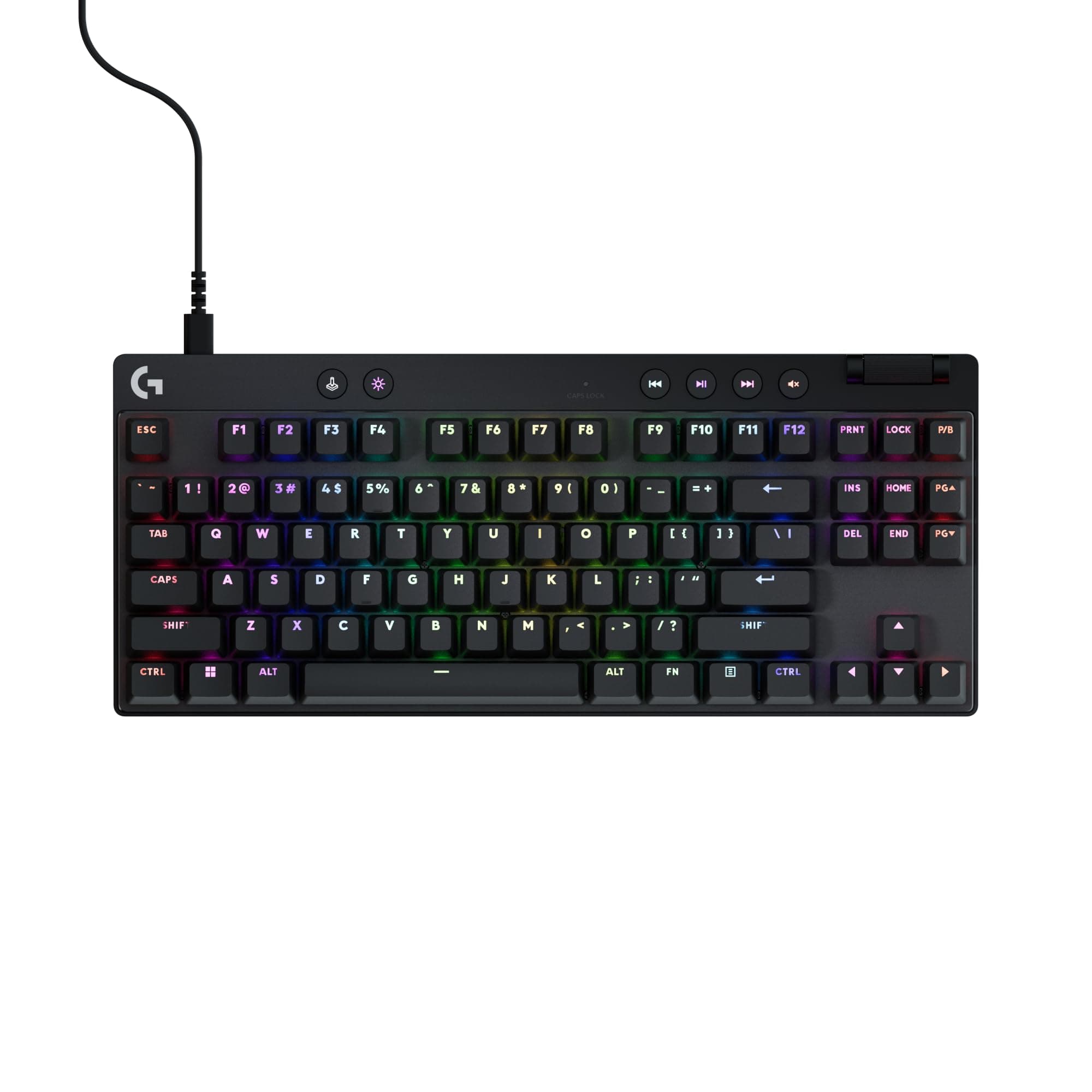 Logitech G PRO X TKL Keyless Fast Gaming Keyboard with Magnetic Analog Switches, Quick Trigger Mode, Adjustable Actuation and Customizable RGB Lighting, Black