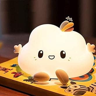 Nursery Night Lights Silicone Cloud Lamp for Room Decor, Girls, Boys, Baby, Adults, Teens, Children USB Rechargeable with 7 Led Colors Changing, Portable (LED Cloud Lamp)