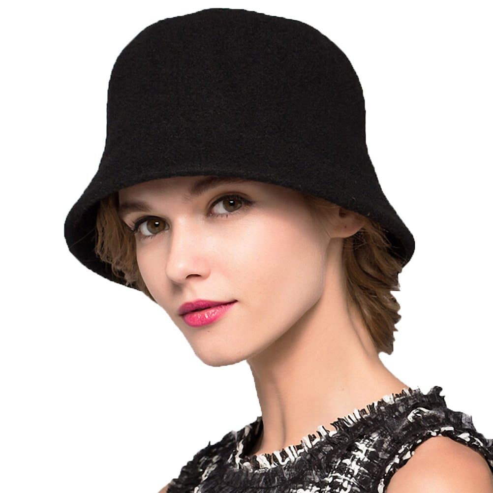 Maitose Women's Simple Wool Felt Bucket Hat