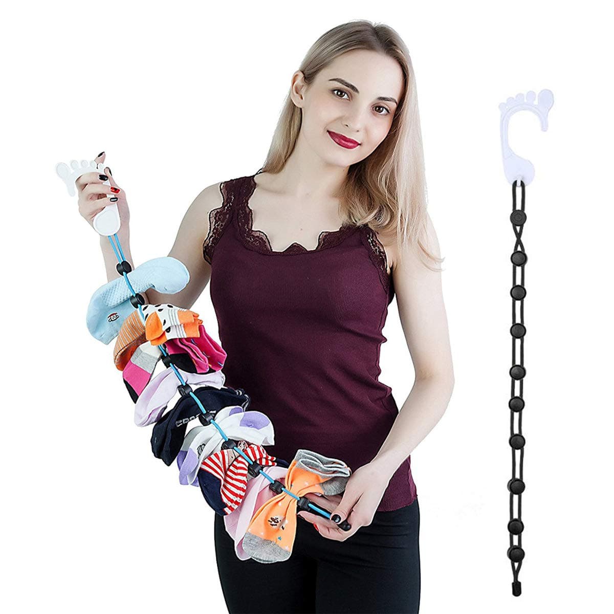 Allucky Sock Laundry Tool,Sock Hanger Storage Laundry Divider Organiser Saver For Wash,Dry,Store