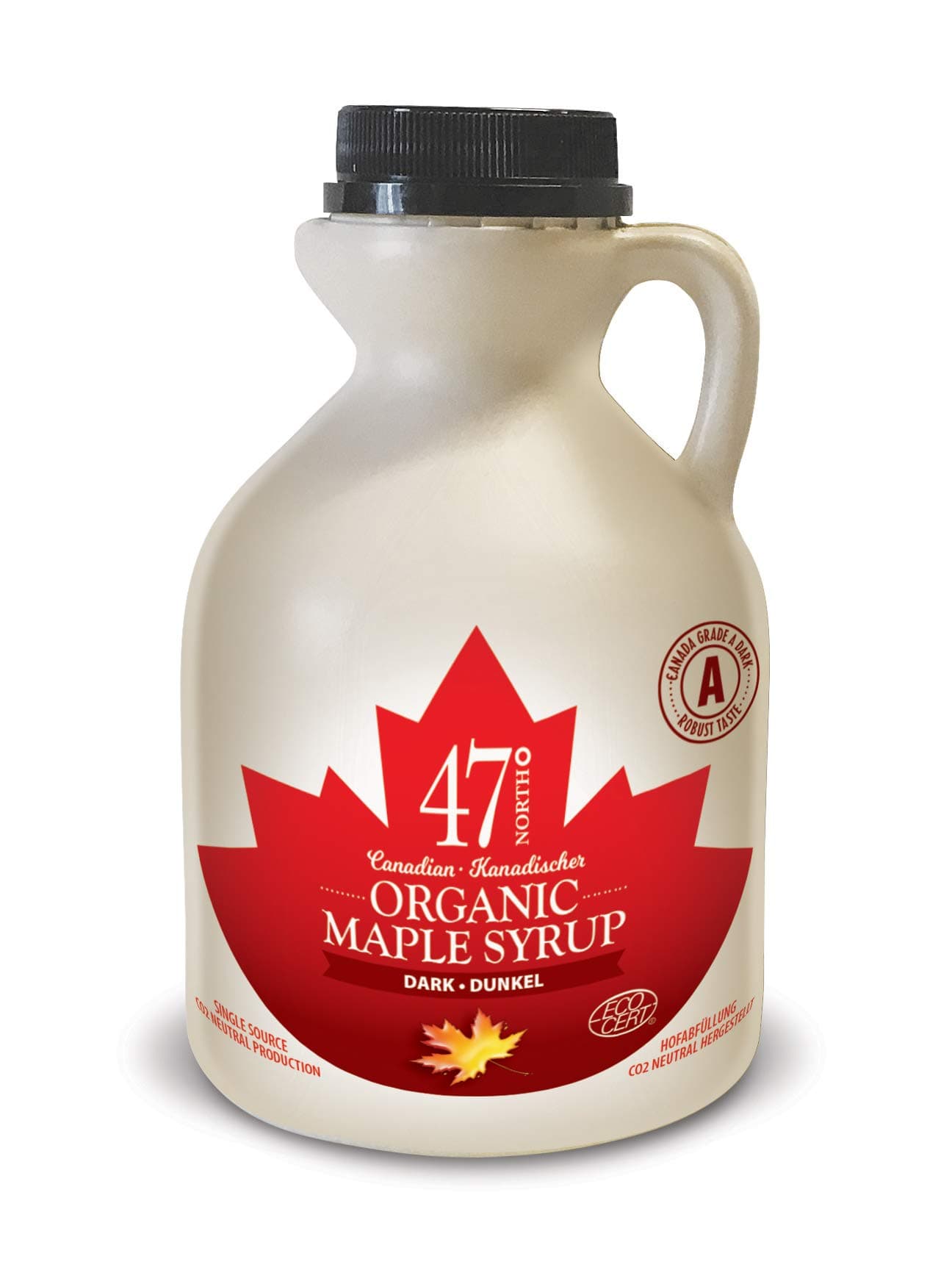 47 North Canadian Organic Maple Syrup, Single Source, Grade A, Dark Robust, 500ml (3 Bottles)