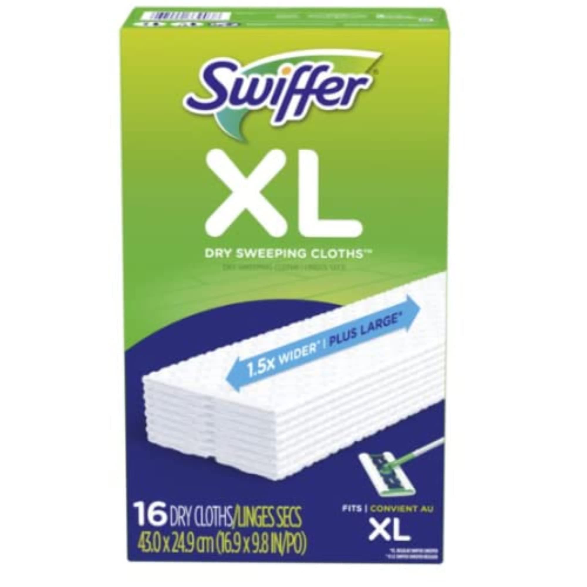 Sweeper X-Large Disposable Sweeping Cloths, White, 16-Count Boxes (Pack of 3)