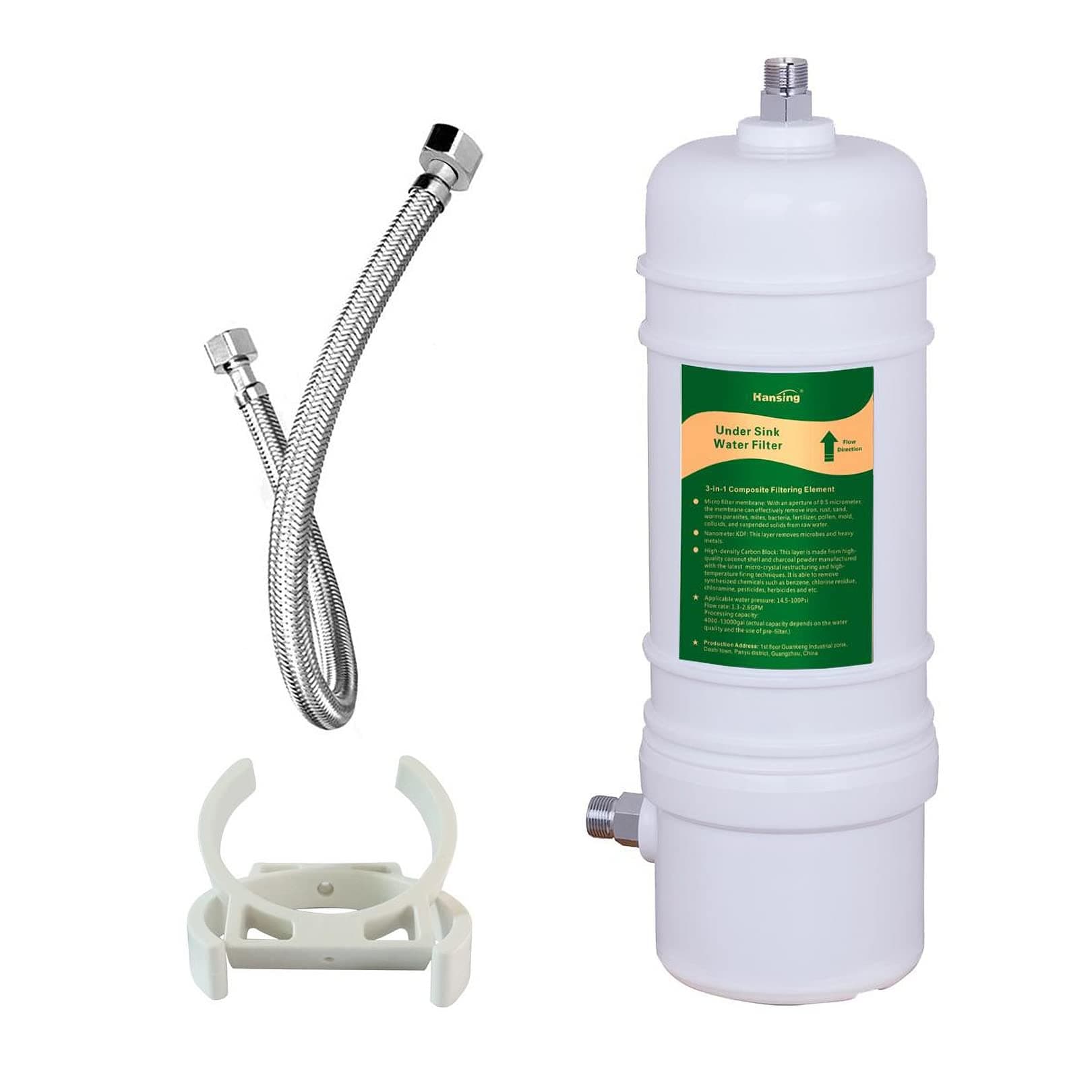 Full Flow Under Sink Water Filter, 13K Gallons Direct Connect Under Counter Drinking Water Filtration System, Removes Chlorine, Chloramine, Lead, Heavy Metals, Odors, Bad Tastes and More