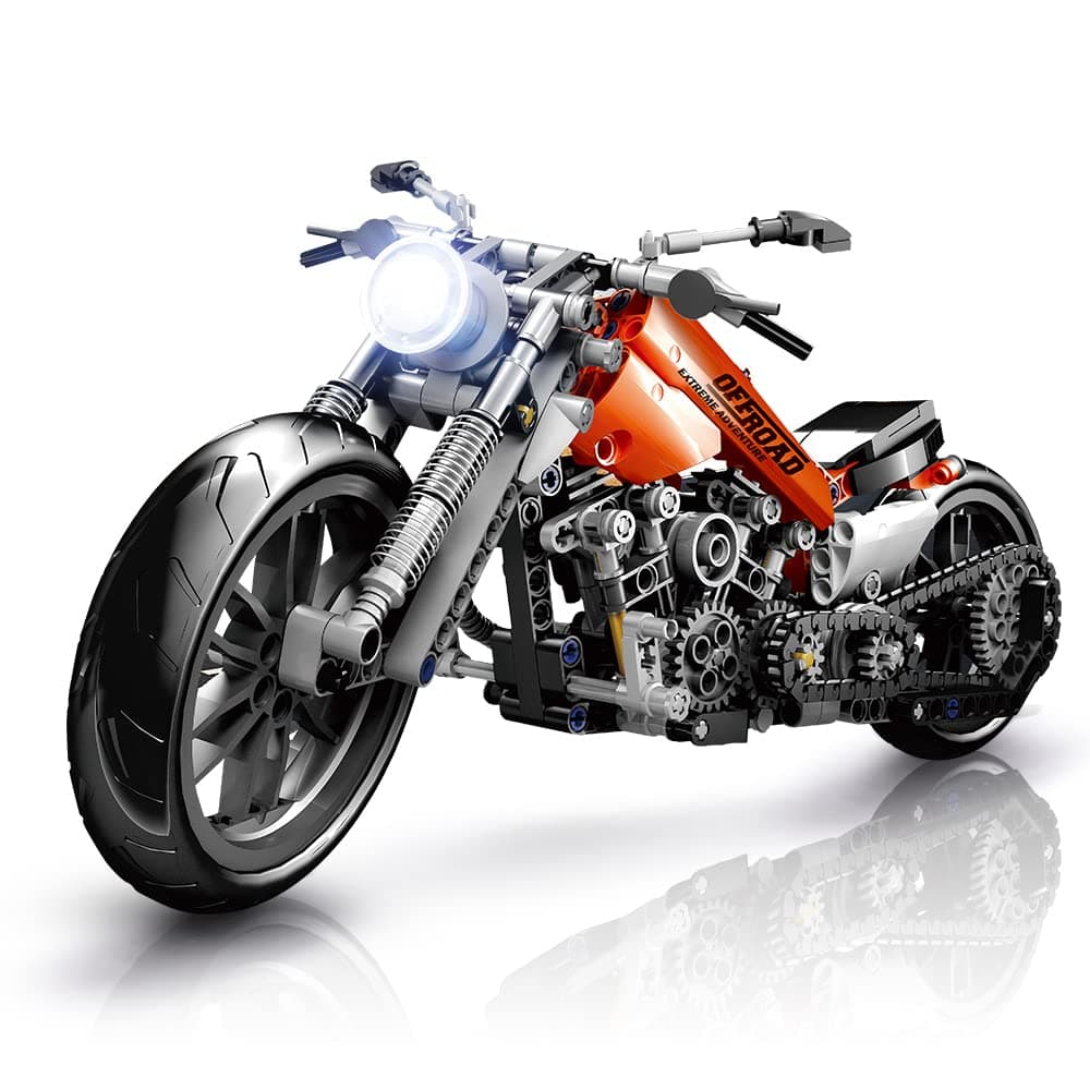 HOGOKIDS Technic Motorcycle Construction Toy - 436 Pieces Technic Racing Motorcycle Model Building Blocks, Creative STEM Construction Kit Gift for Adults Collectors Children Boys Girls 6 7 8 9 10 11