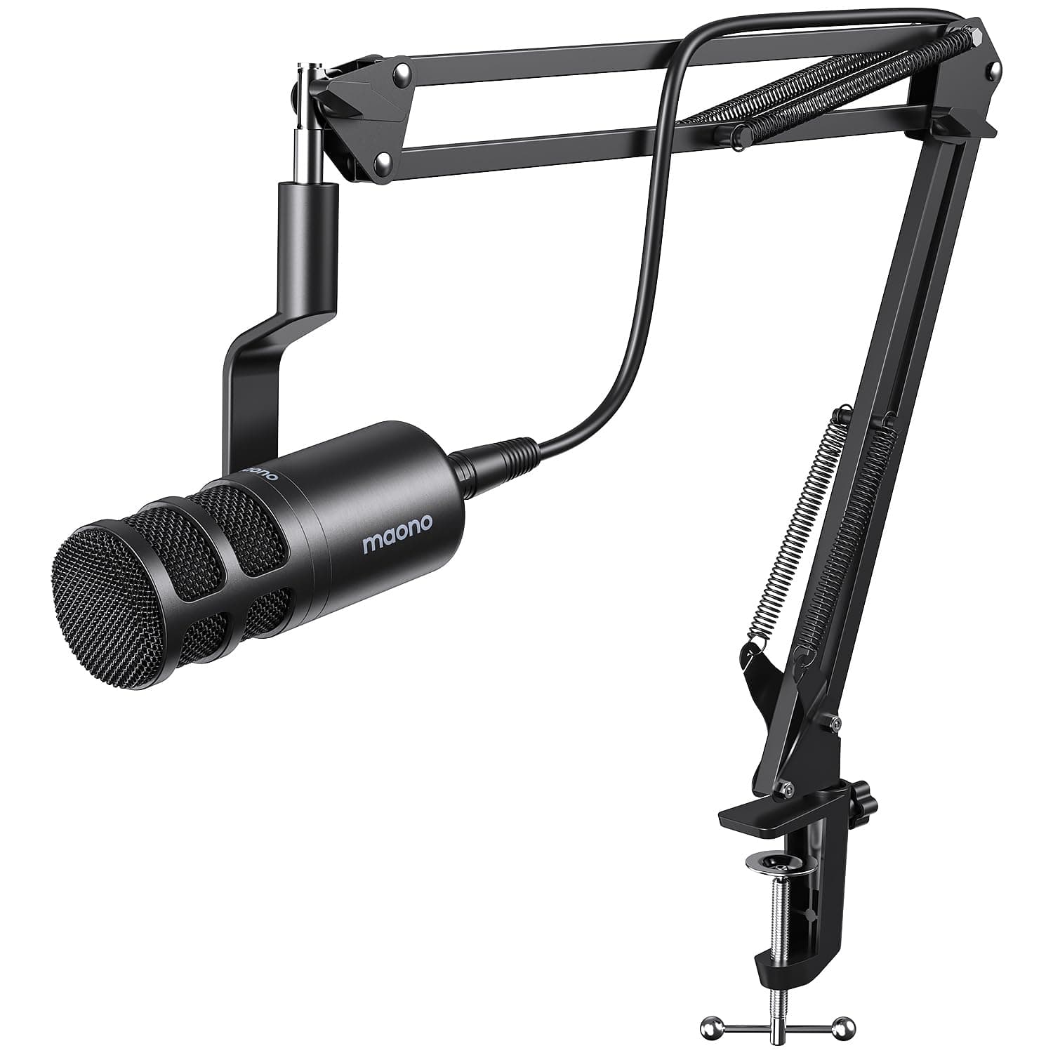 MAONO XLR Podcast Dynamic Microphone, Cardioid Studio Mic with Boom Arm for Vocal Recording,Streaming,Gaming, Voice Isolation Technology, Metal Mic, Works for Audio Interface, Mixer-PD100S