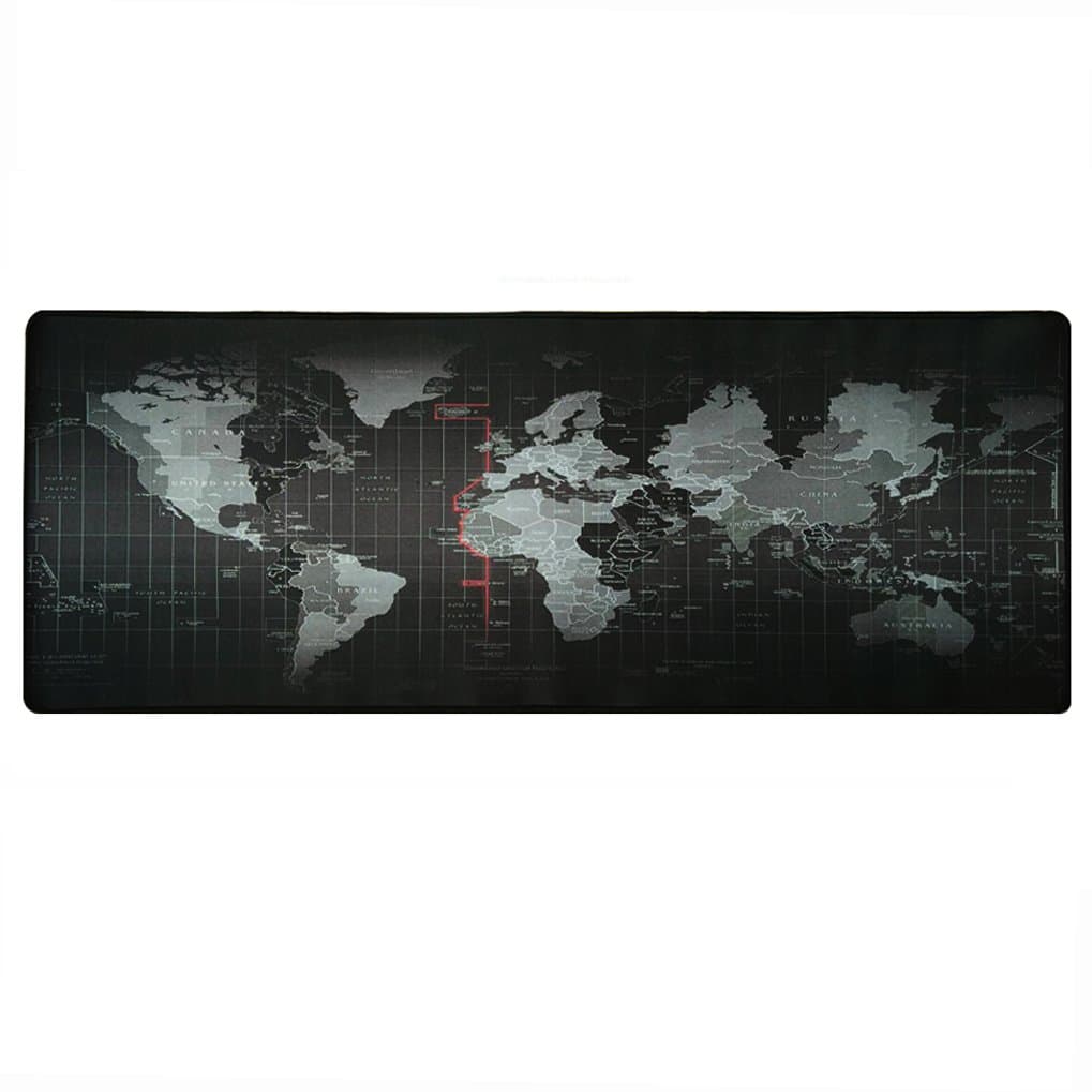 HOOYEE Large Gaming Mouse Pad/Mat with Smooth Surface and Stitched Edges Non-Slip Rubber Base Extended Game Mouse Mat, 31.5"x11.8"x0.08" (World Map)