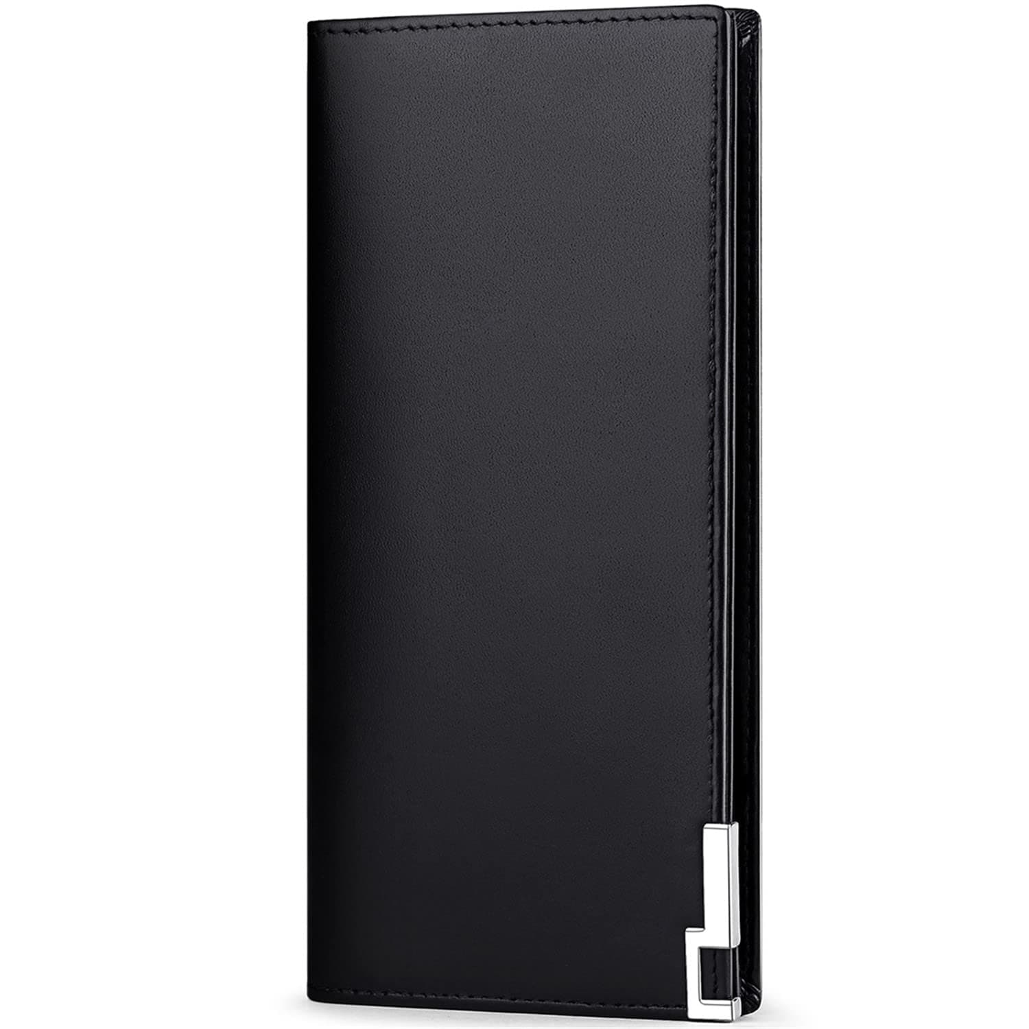 Huztencor Long Wallets for Men Leather RFID Blocking Bifold Wallet with Zipper