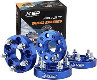 KSP PERFORMANCE 5X100 Wheel Spacers 25mm Fit for 5 Lug 1992-2019 Impreza,2000-2013 Outback,1989-2014 Legacy,1998-2017 Forester,Scion FR-S 12x1.25 Thread 56.1mm Hub Bore Hubcentric Blue Wheel Adapters